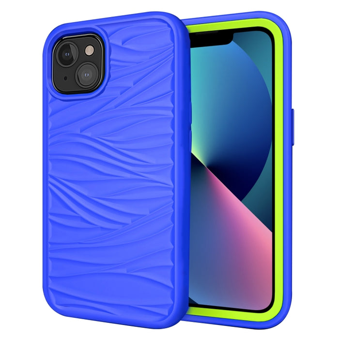 Wave Pattern 3 en 1 Funda protectora de silicona + PC a prueba de golpes
