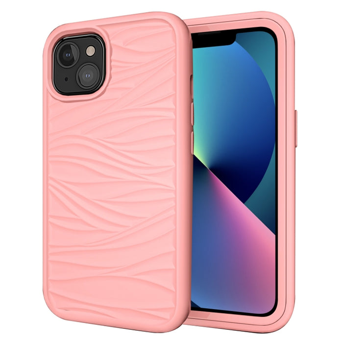 Wave Pattern 3 en 1 Funda protectora de silicona + PC a prueba de golpes