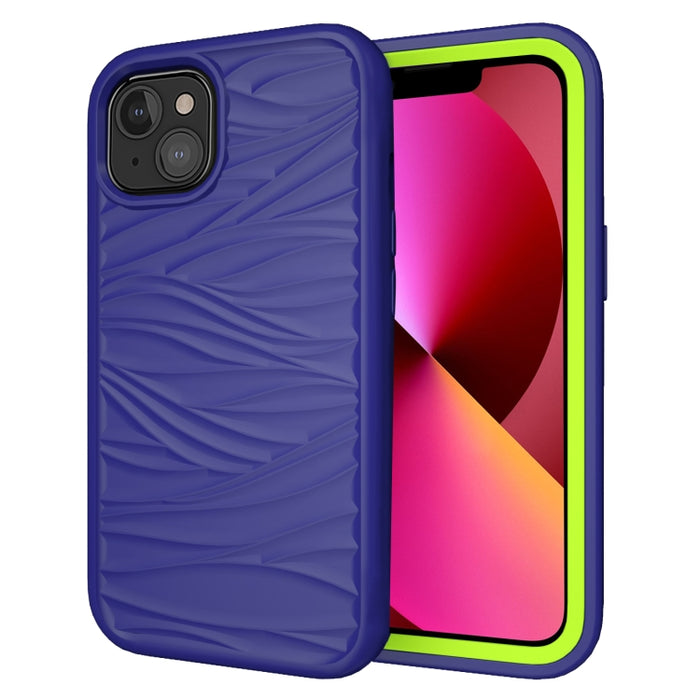 Wave Pattern 3 en 1 Funda protectora de silicona + PC a prueba de golpes