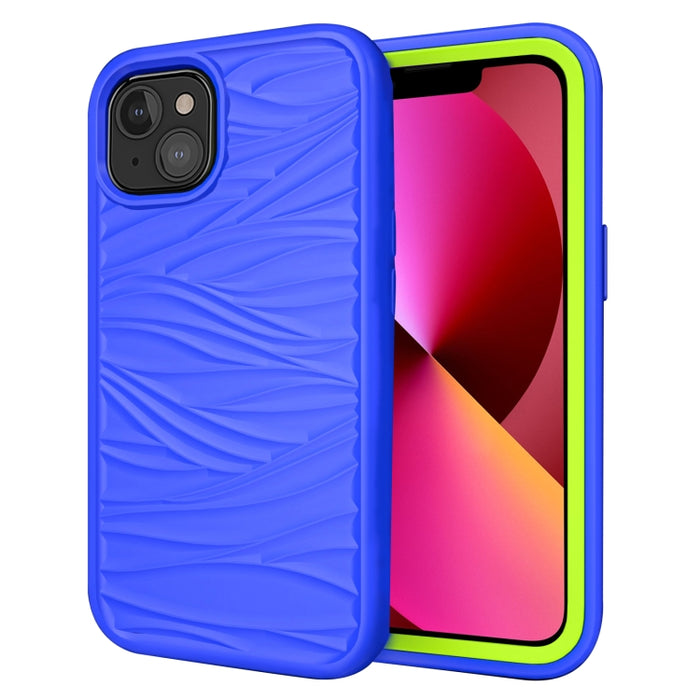 Wave Pattern 3 en 1 Funda protectora de silicona + PC a prueba de golpes
