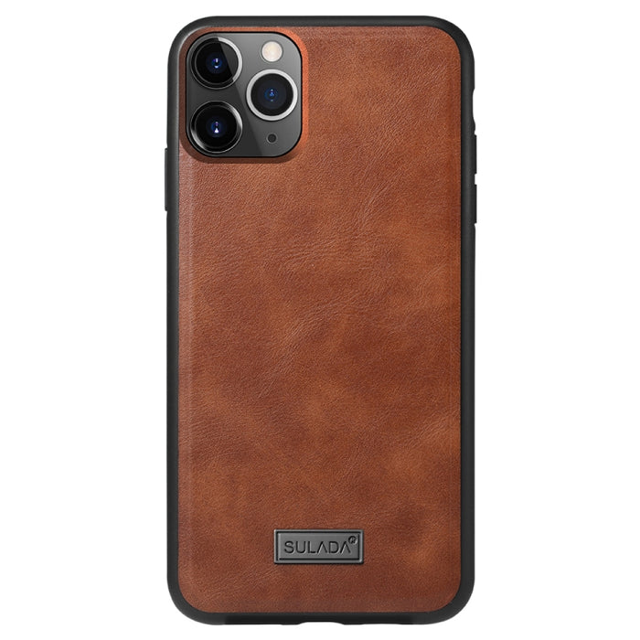 SULADA TPU a prueba de golpes + Funda protectora de cuero hecha a mano, For iPhone 11 Pro, For iPhone 11, For iPhone 11 Pro Max