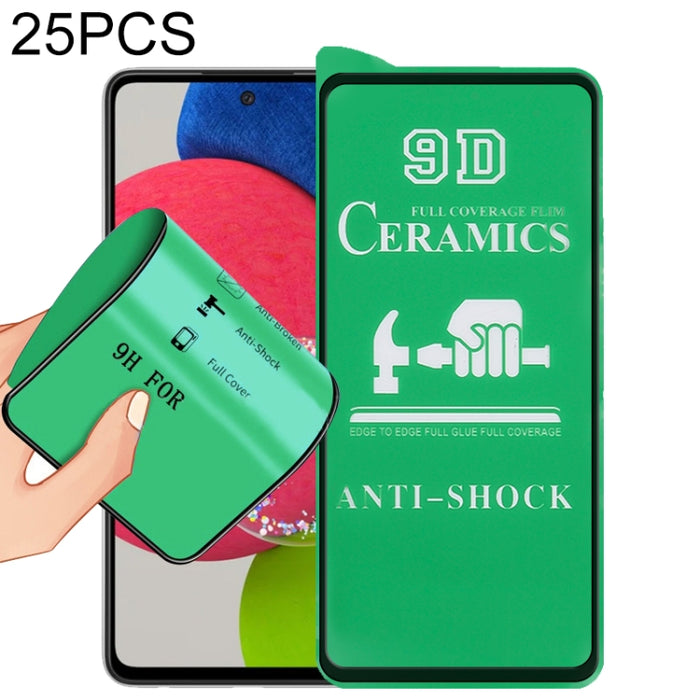 Película de cerámica con pegamento completo de pantalla completa 25 PCS 9D, For Samsung Galaxy A31s (25 PCS), For Xiaomi Redmi 8 (25 PCS), For Samsung Galaxy A52s 5G (25 PCS), For Xiaomi Redmi 9A / 9A Sport / 9C / 9C NFC / Poco C31 / 9 Acitv (25 PCS)  ...