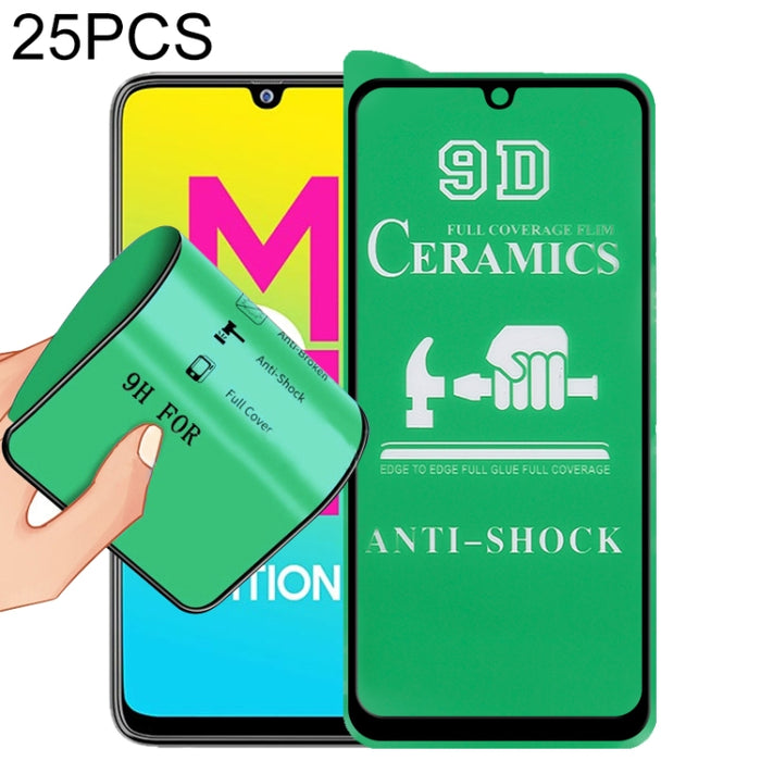 Película de cerámica con pegamento completo de pantalla completa 25 PCS 9D, For Samsung Galaxy A31s (25 PCS), For Xiaomi Redmi 8 (25 PCS), For Samsung Galaxy A52s 5G (25 PCS), For Xiaomi Redmi 9A / 9A Sport / 9C / 9C NFC / Poco C31 / 9 Acitv (25 PCS)  ...