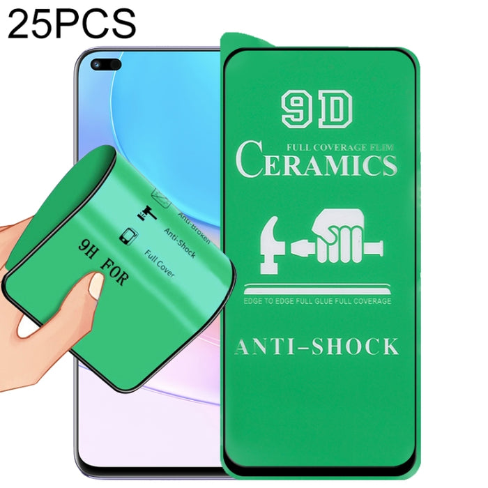 Película de cerámica con pegamento completo de pantalla completa 25 PCS 9D, For Samsung Galaxy A31s (25 PCS), For Xiaomi Redmi 8 (25 PCS), For Samsung Galaxy A52s 5G (25 PCS), For Xiaomi Redmi 9A / 9A Sport / 9C / 9C NFC / Poco C31 / 9 Acitv (25 PCS)  ...