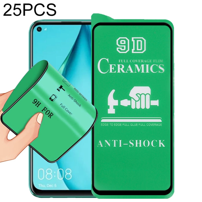 Película de cerámica con pegamento completo de pantalla completa 25 PCS 9D, For Samsung Galaxy A31s (25 PCS), For Xiaomi Redmi 8 (25 PCS), For Samsung Galaxy A52s 5G (25 PCS), For Xiaomi Redmi 9A / 9A Sport / 9C / 9C NFC / Poco C31 / 9 Acitv (25 PCS)  ...