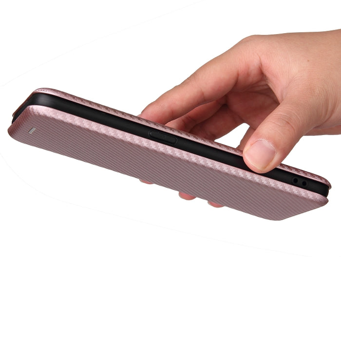 Textura de fibra de carbono Flip horizontal magnético TPU + PC + Funda de cuero PU con ranura para tarjeta, For OPPO Realme GT Master, For OPPO Reno6 Z, For Motorola Edge 20 Lite, For Xiaomi Redmi 10, For Xiaomi Mix 4