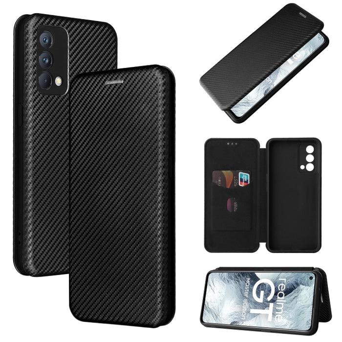 Textura de fibra de carbono Flip horizontal magnético TPU + PC + Funda de cuero PU con ranura para tarjeta, For OPPO Realme GT Master, For OPPO Reno6 Z, For Motorola Edge 20 Lite, For Xiaomi Redmi 10, For Xiaomi Mix 4