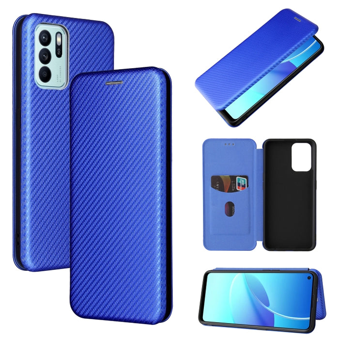 Textura de fibra de carbono Flip horizontal magnético TPU + PC + Funda de cuero PU con ranura para tarjeta, For OPPO Realme GT Master, For OPPO Reno6 Z, For Motorola Edge 20 Lite, For Xiaomi Redmi 10, For Xiaomi Mix 4