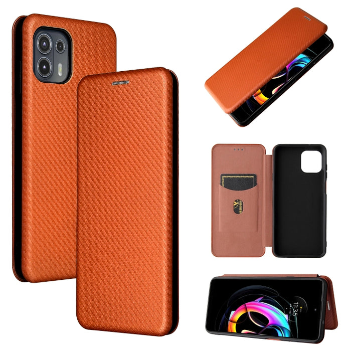 Textura de fibra de carbono Flip horizontal magnético TPU + PC + Funda de cuero PU con ranura para tarjeta, For OPPO Realme GT Master, For OPPO Reno6 Z, For Motorola Edge 20 Lite, For Xiaomi Redmi 10, For Xiaomi Mix 4