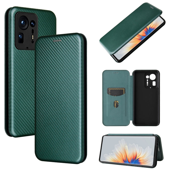 Textura de fibra de carbono Flip horizontal magnético TPU + PC + Funda de cuero PU con ranura para tarjeta, For OPPO Realme GT Master, For OPPO Reno6 Z, For Motorola Edge 20 Lite, For Xiaomi Redmi 10, For Xiaomi Mix 4