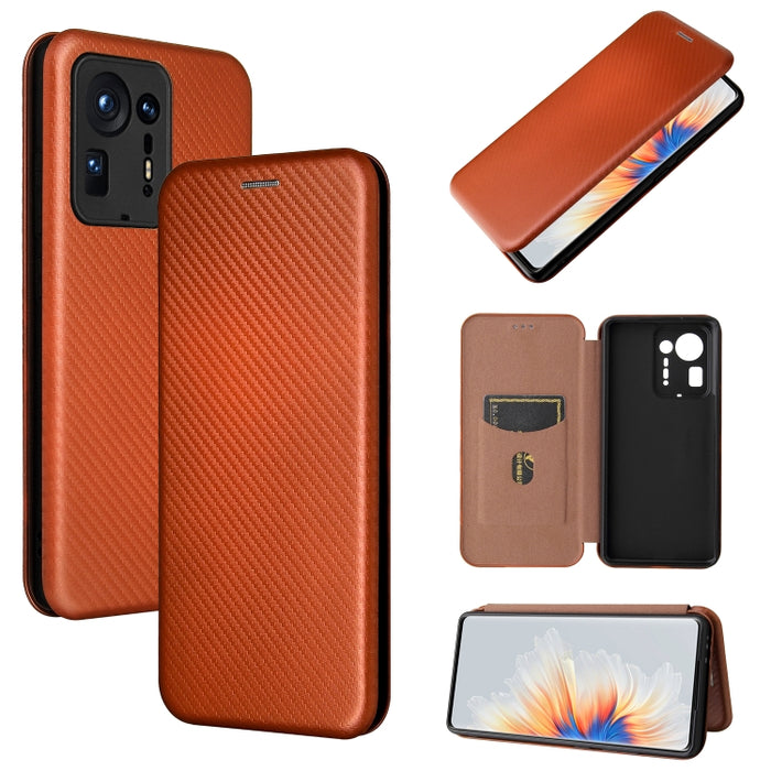 Textura de fibra de carbono Flip horizontal magnético TPU + PC + Funda de cuero PU con ranura para tarjeta, For OPPO Realme GT Master, For OPPO Reno6 Z, For Motorola Edge 20 Lite, For Xiaomi Redmi 10, For Xiaomi Mix 4