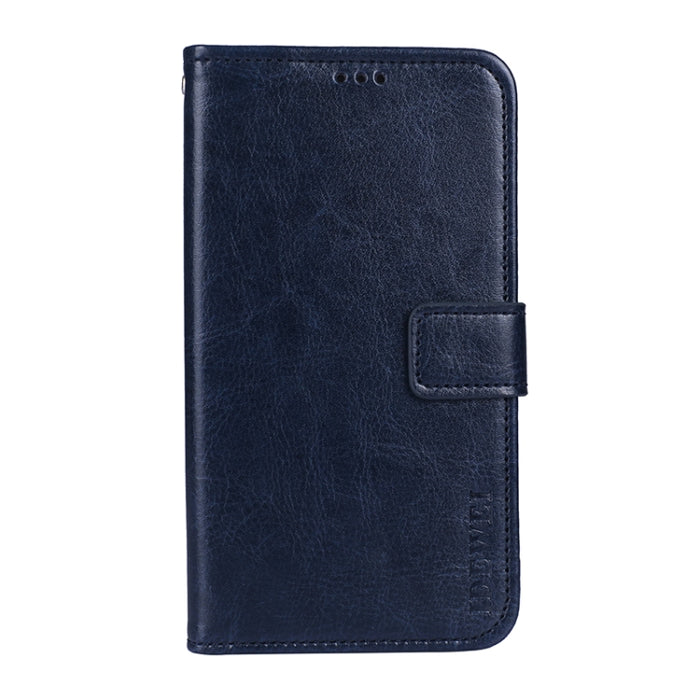 idewei Crazy Horse Texture Horizontal Flip Funda de cuero con soporte y ranuras para tarjetas y billetera