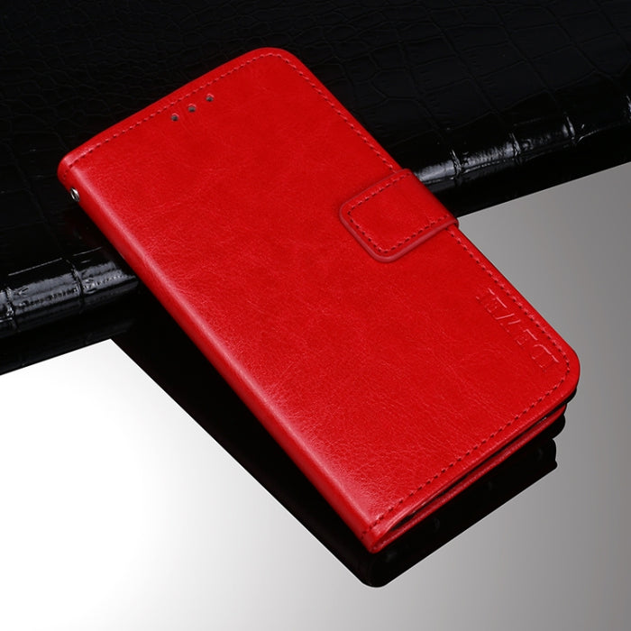 idewei Crazy Horse Texture Horizontal Flip Funda de cuero con soporte y ranuras para tarjetas y billetera