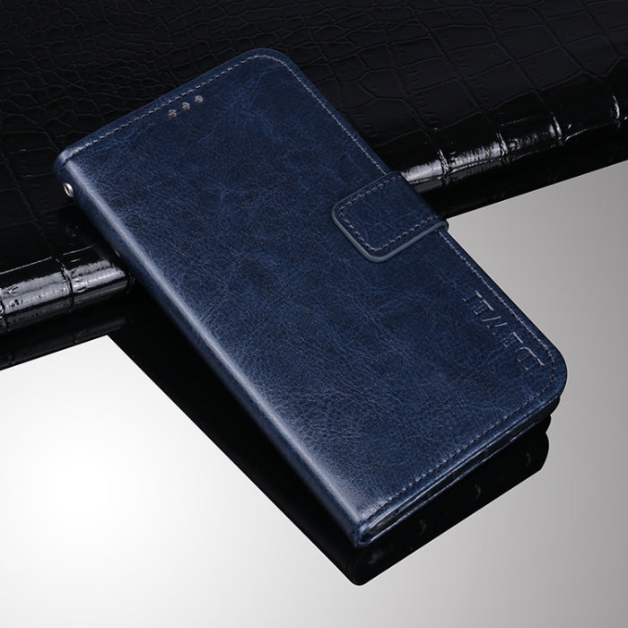 idewei Crazy Horse Texture Horizontal Flip Funda de cuero con soporte y ranuras para tarjetas y billetera