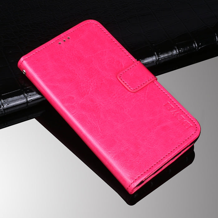 idewei Crazy Horse Texture Horizontal Flip Funda de cuero con soporte y ranuras para tarjetas y billetera