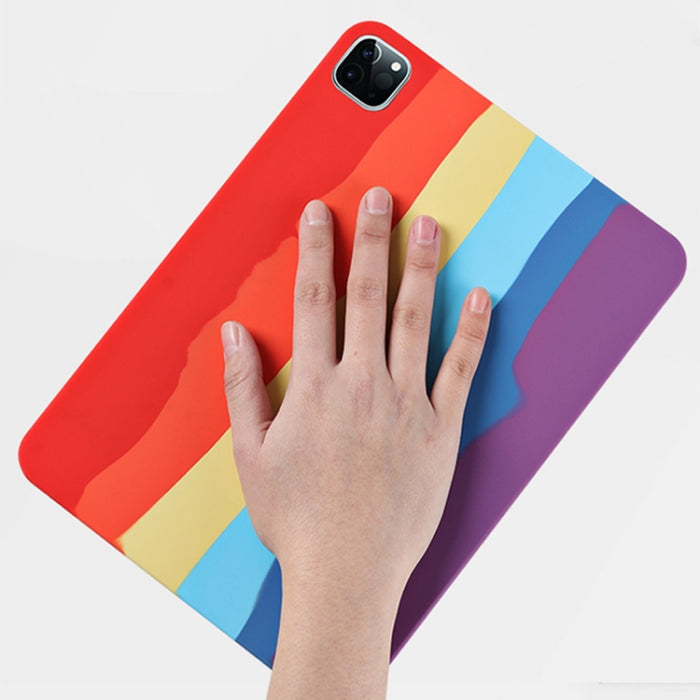 Rainbow Liquid Silicone + PC Funda protectora a prueba de golpes