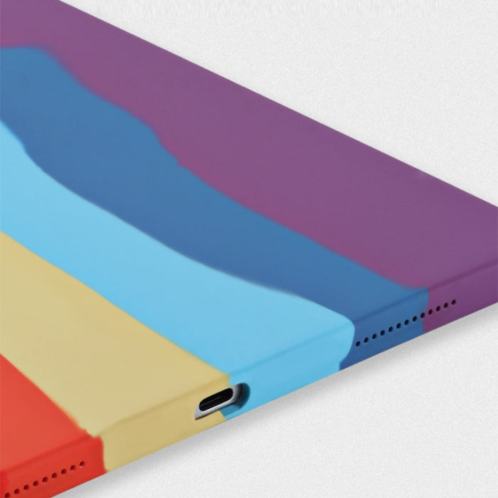 Rainbow Liquid Silicone + PC Funda protectora a prueba de golpes