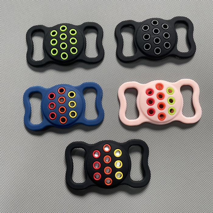 Pet Dog Cat Collar Funda protectora de silicona a prueba de golpes de dos colores