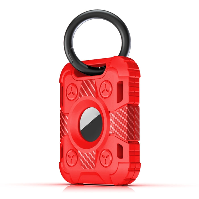 Tank Armor Funda protectora de TPU de fibra de carbono antiarañazos a prueba de golpes con anillo de llavero Loop