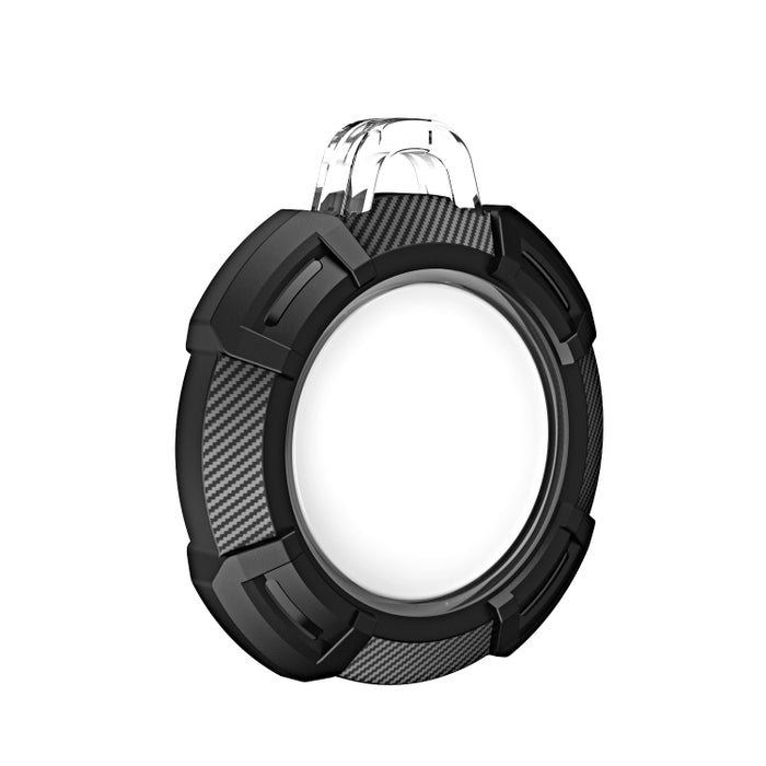2 en 1 funda protectora de PC de fibra de carbono resistente antiarañazos a prueba de golpes con gancho de llavero
