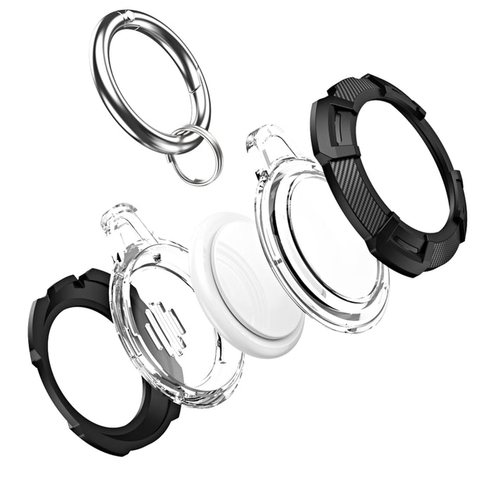 2 en 1 funda protectora de PC de fibra de carbono resistente antiarañazos a prueba de golpes con gancho de llavero