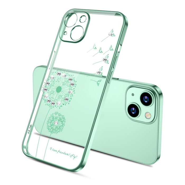 Estuche protector a prueba de golpes de TPU con patrón de diente de león de diamante de galvanoplastia