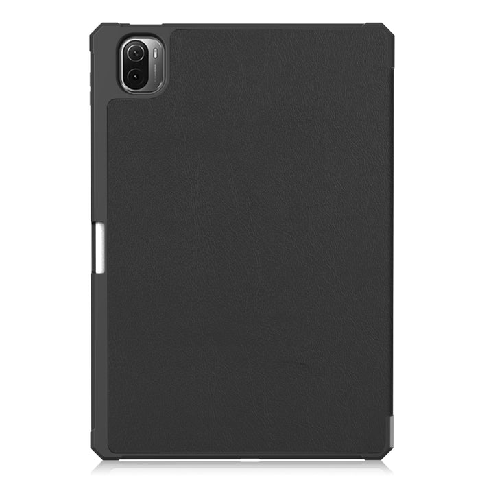 Estuche de cuero con tapa horizontal de textura Custer con soporte de tres pliegues y función de suspensión / activación, For Xiaomi Pad 5 / 5 Pro