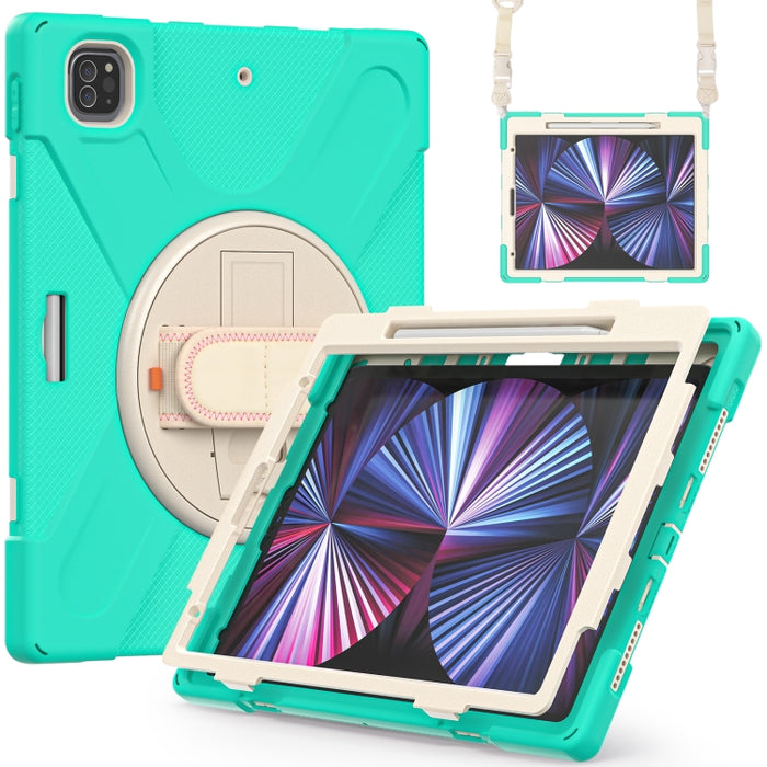 Funda protectora de silicona + PC con soporte y correa para el hombro, For iPad Pro 12.9 2022 / 2021