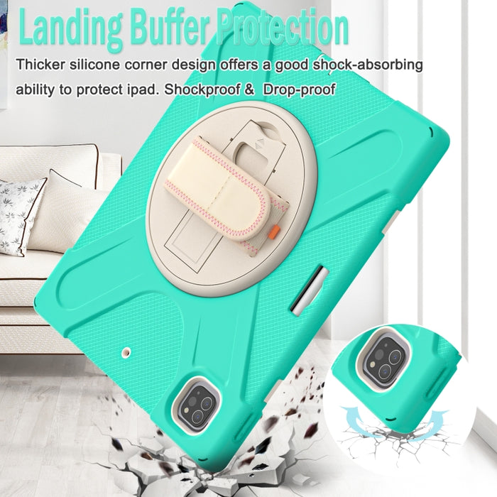 Funda protectora de silicona + PC con soporte y correa para el hombro, For iPad Pro 12.9 2022 / 2021