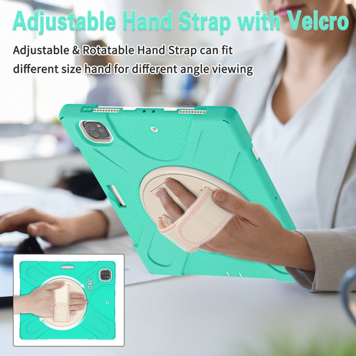 Funda protectora de silicona + PC con soporte y correa para el hombro, For iPad Pro 12.9 2022 / 2021