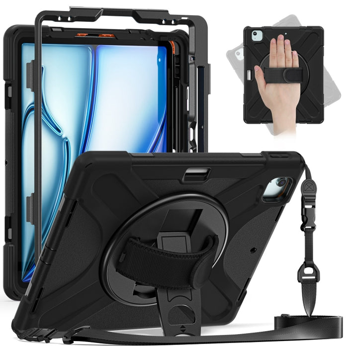 Funda protectora de silicona + PC con soporte y correa para el hombro, For iPad Pro 12.9 2022 / 2021