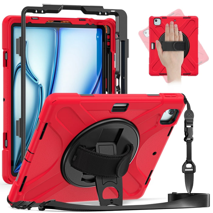 Funda protectora de silicona + PC con soporte y correa para el hombro, For iPad Pro 12.9 2022 / 2021