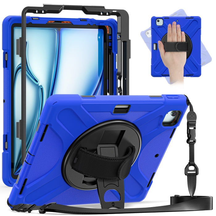 Funda protectora de silicona + PC con soporte y correa para el hombro, For iPad Pro 12.9 2022 / 2021