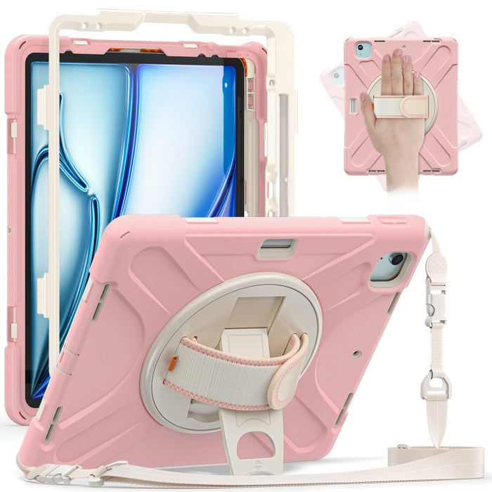 Funda protectora de silicona + PC con soporte y correa para el hombro, For iPad Pro 12.9 2022 / 2021