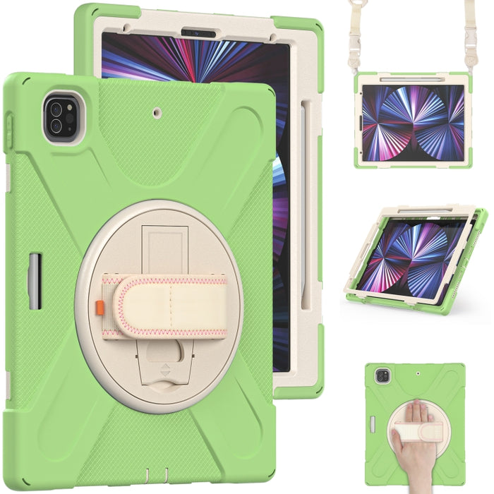 Funda protectora de silicona + PC con soporte y correa para el hombro, For iPad Pro 12.9 2022 / 2021