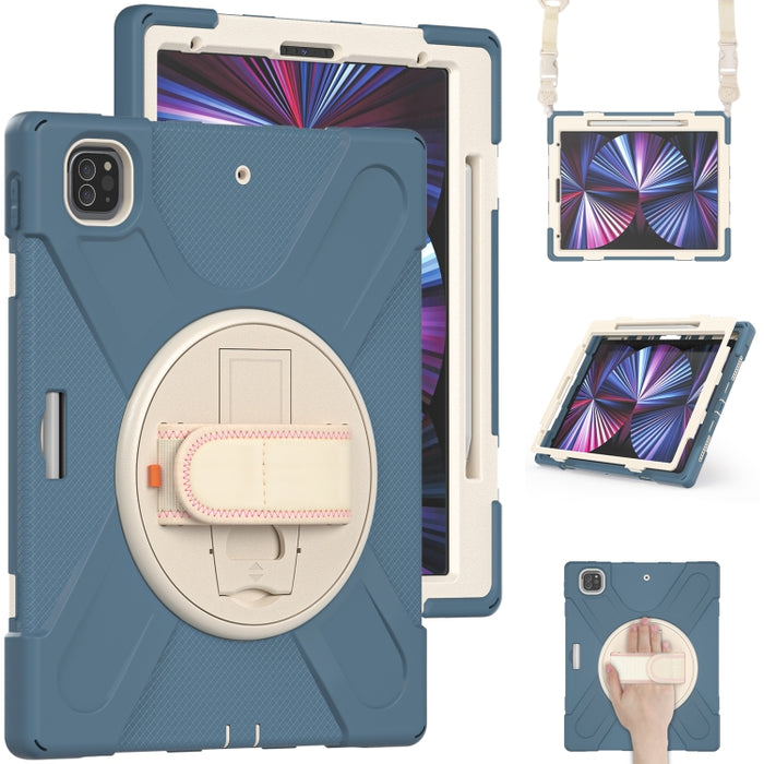 Funda protectora de silicona + PC con soporte y correa para el hombro, For iPad Pro 12.9 2022 / 2021