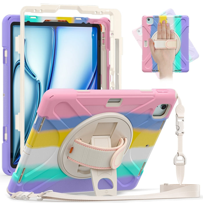 Funda protectora de silicona + PC con soporte y correa para el hombro, For iPad Pro 12.9 2022 / 2021