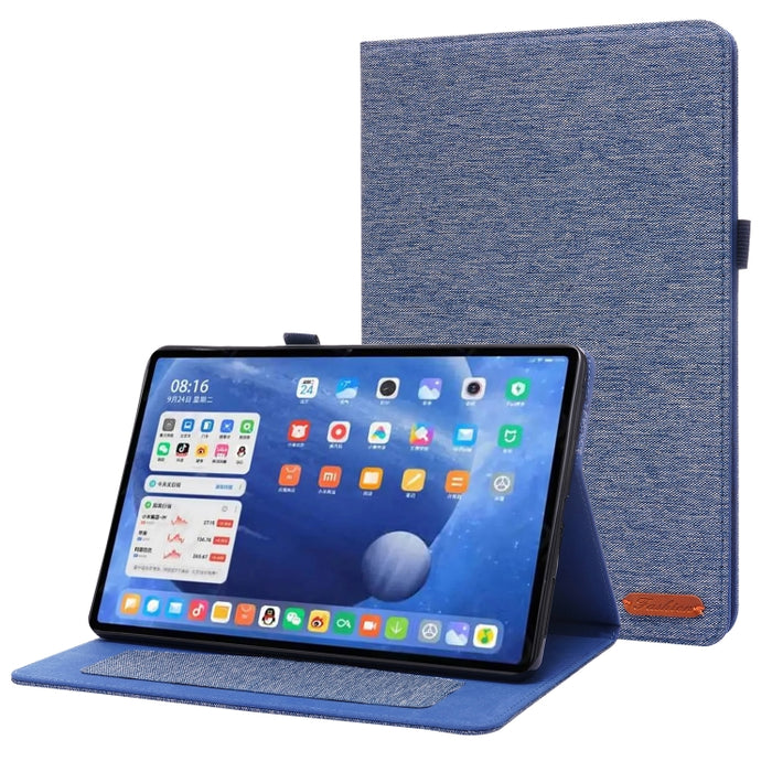 Flip horizontal TPU + funda protectora de cuero PU de tela con clip para tarjeta de presentación, For Xiaomi Pad 5 / 5 Pro