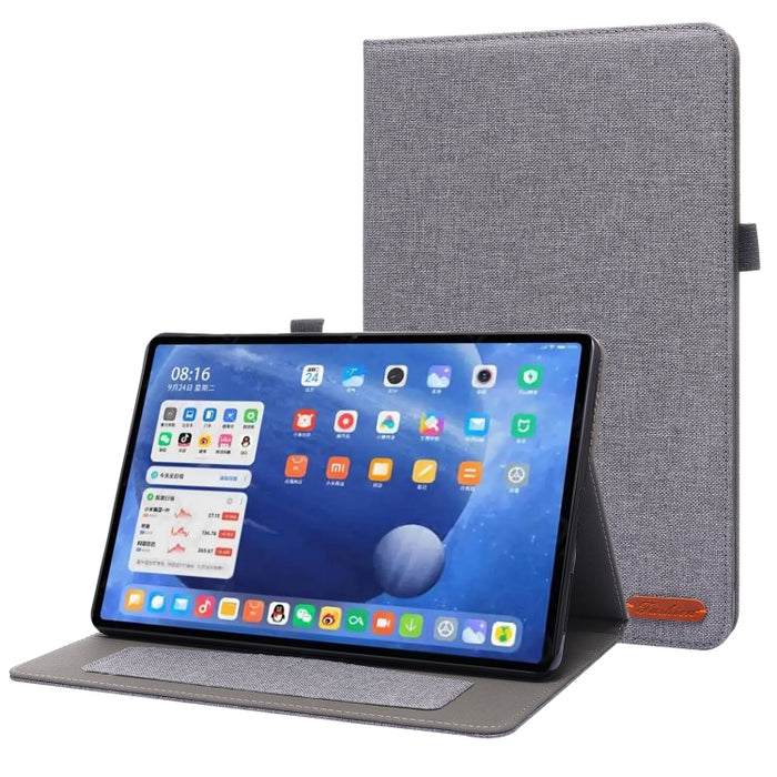 Flip horizontal TPU + funda protectora de cuero PU de tela con clip para tarjeta de presentación, For Xiaomi Pad 5 / 5 Pro