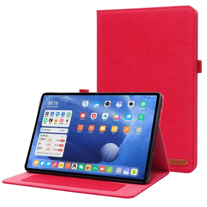 Flip horizontal TPU + funda protectora de cuero PU de tela con clip para tarjeta de presentación, For Xiaomi Pad 5 / 5 Pro