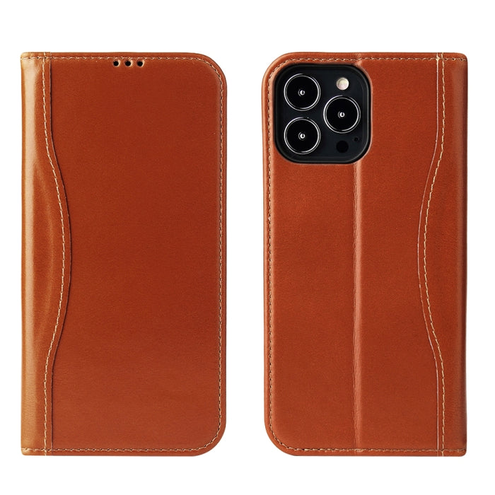 Estuche de cuero con tapa horizontal de cuero genuino con soporte y ranuras para tarjetas y billetera