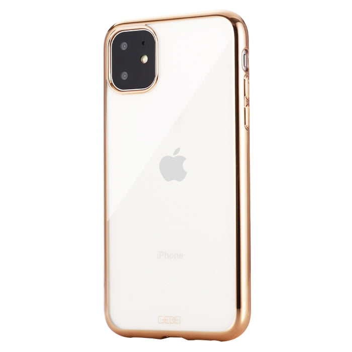 Estuche protector a prueba de golpes GEBEI Plating TPU, For iPhone 11, For iPhone 11 Pro, For iPhone 11 Pro Max