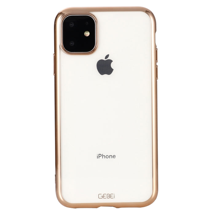 Estuche protector a prueba de golpes GEBEI Plating TPU, For iPhone 11, For iPhone 11 Pro, For iPhone 11 Pro Max