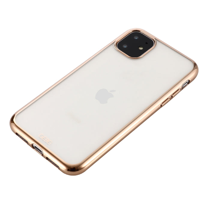Estuche protector a prueba de golpes GEBEI Plating TPU, For iPhone 11, For iPhone 11 Pro, For iPhone 11 Pro Max