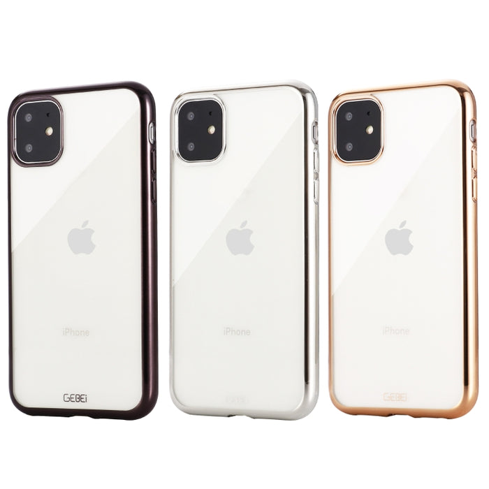 Estuche protector a prueba de golpes GEBEI Plating TPU, For iPhone 11, For iPhone 11 Pro, For iPhone 11 Pro Max