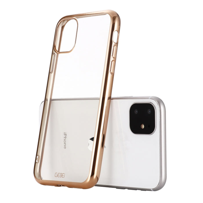 Estuche protector a prueba de golpes GEBEI Plating TPU, For iPhone 11, For iPhone 11 Pro, For iPhone 11 Pro Max