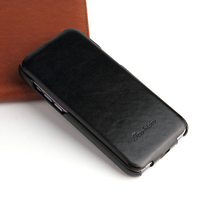 Funda de cuero PU con tapa vertical y textura de cera de aceite retro Fierre Shann