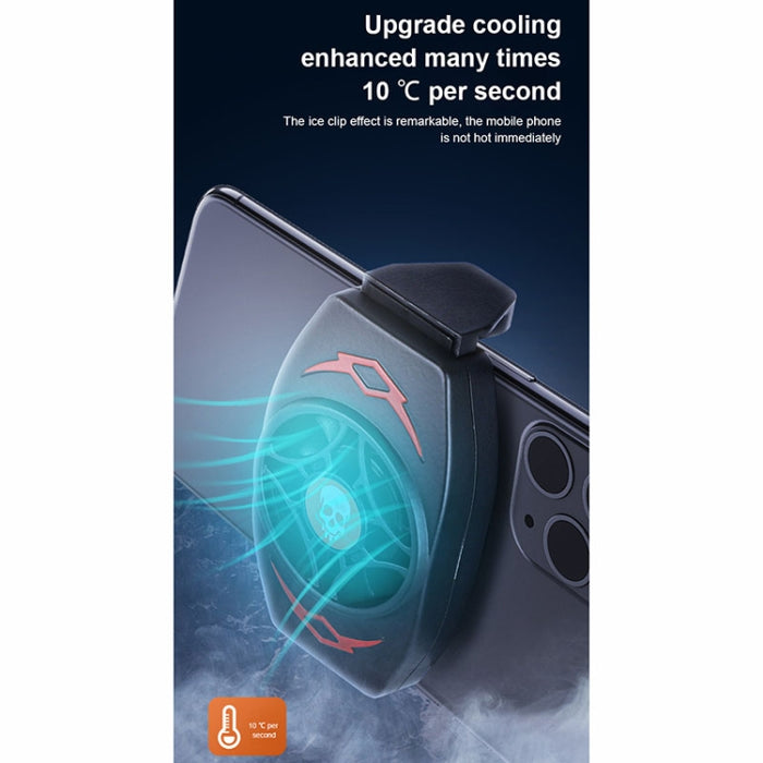 Radiador de teléfono móvil de viento frío silencioso tipo broche X-13 para teléfonos móviles con un ancho de 90 mm