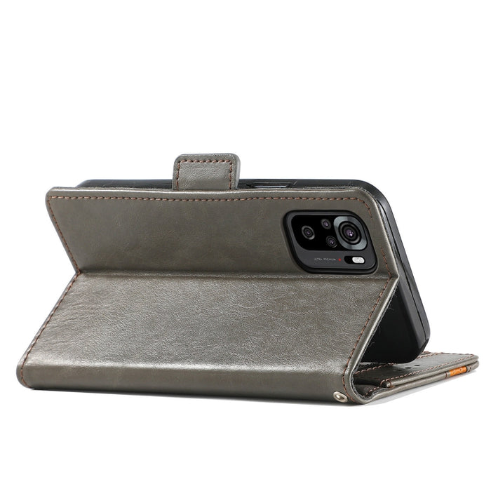CaseNeo Business Splicing Dual Magnetic Buckle Funda de cuero de PU con tapa horizontal con soporte y ranuras para tarjetas y billetera, For Xiaomi Redmi Note 10, For Xiaomi Redmi Note 10 5G, For Xiaomi Redmi 10, For Xiaomi Redmi K40 Gaming            ...