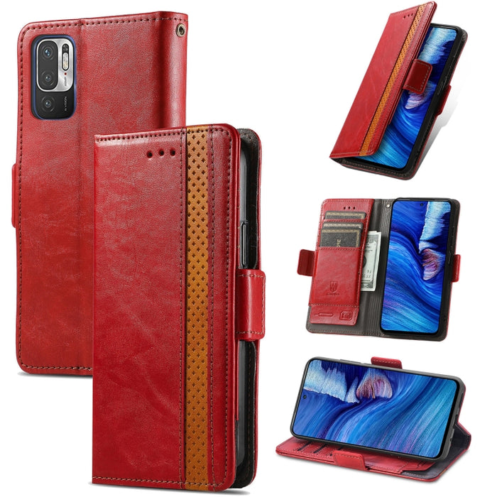 CaseNeo Business Splicing Dual Magnetic Buckle Funda de cuero de PU con tapa horizontal con soporte y ranuras para tarjetas y billetera, For Xiaomi Redmi Note 10, For Xiaomi Redmi Note 10 5G, For Xiaomi Redmi 10, For Xiaomi Redmi K40 Gaming            ...
